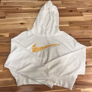 Nike Women's Yellow flower swoosh Hoodie